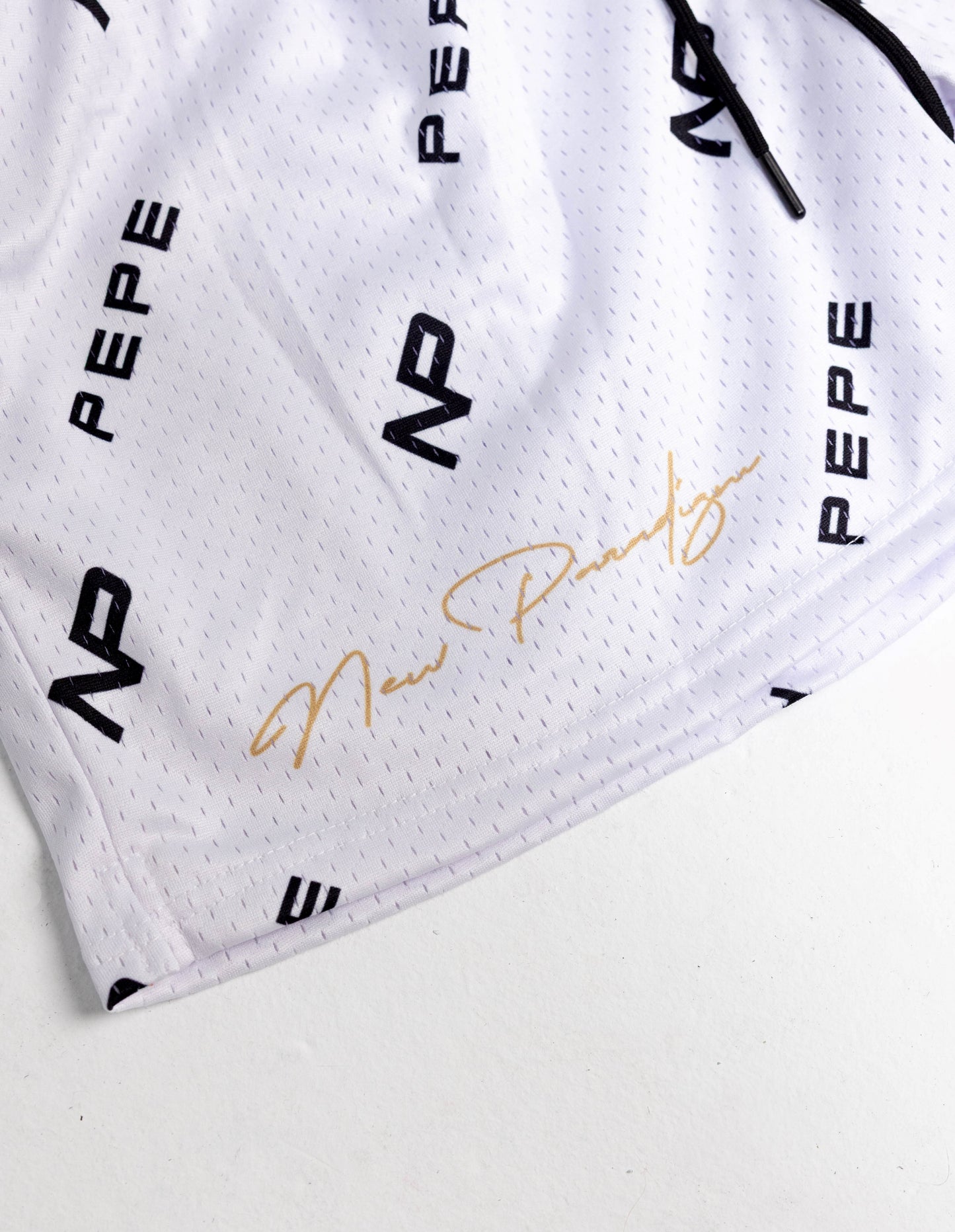 Pepe "Hands Up" Mesh Shorts - White