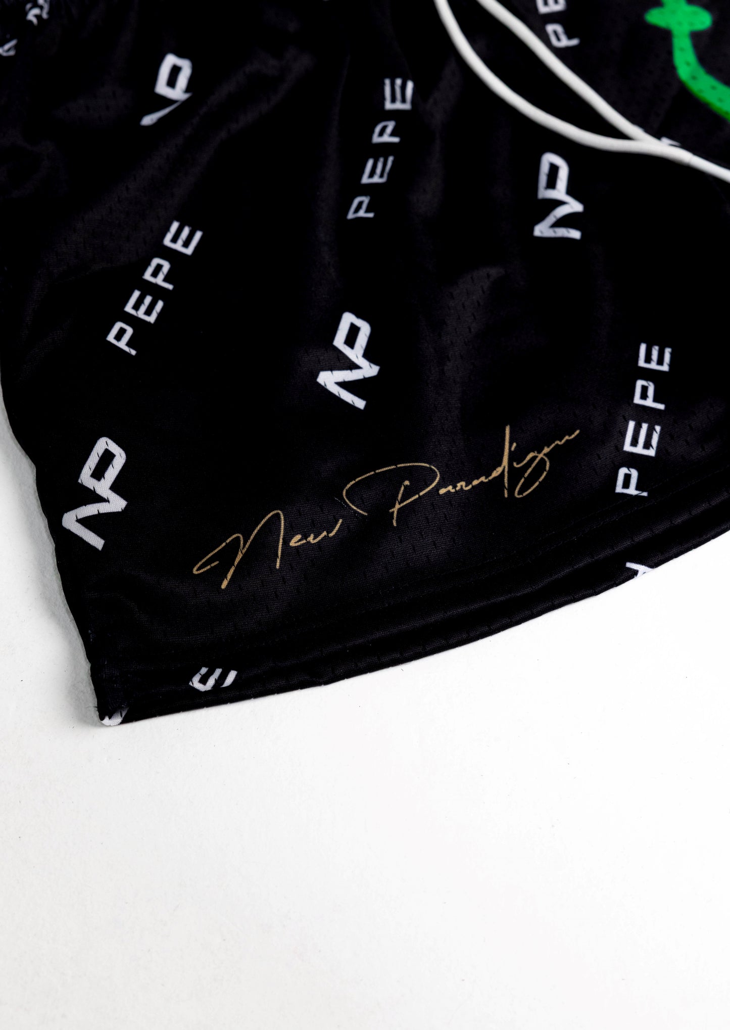 Pepe "Hands Up" Mesh Shorts - Black