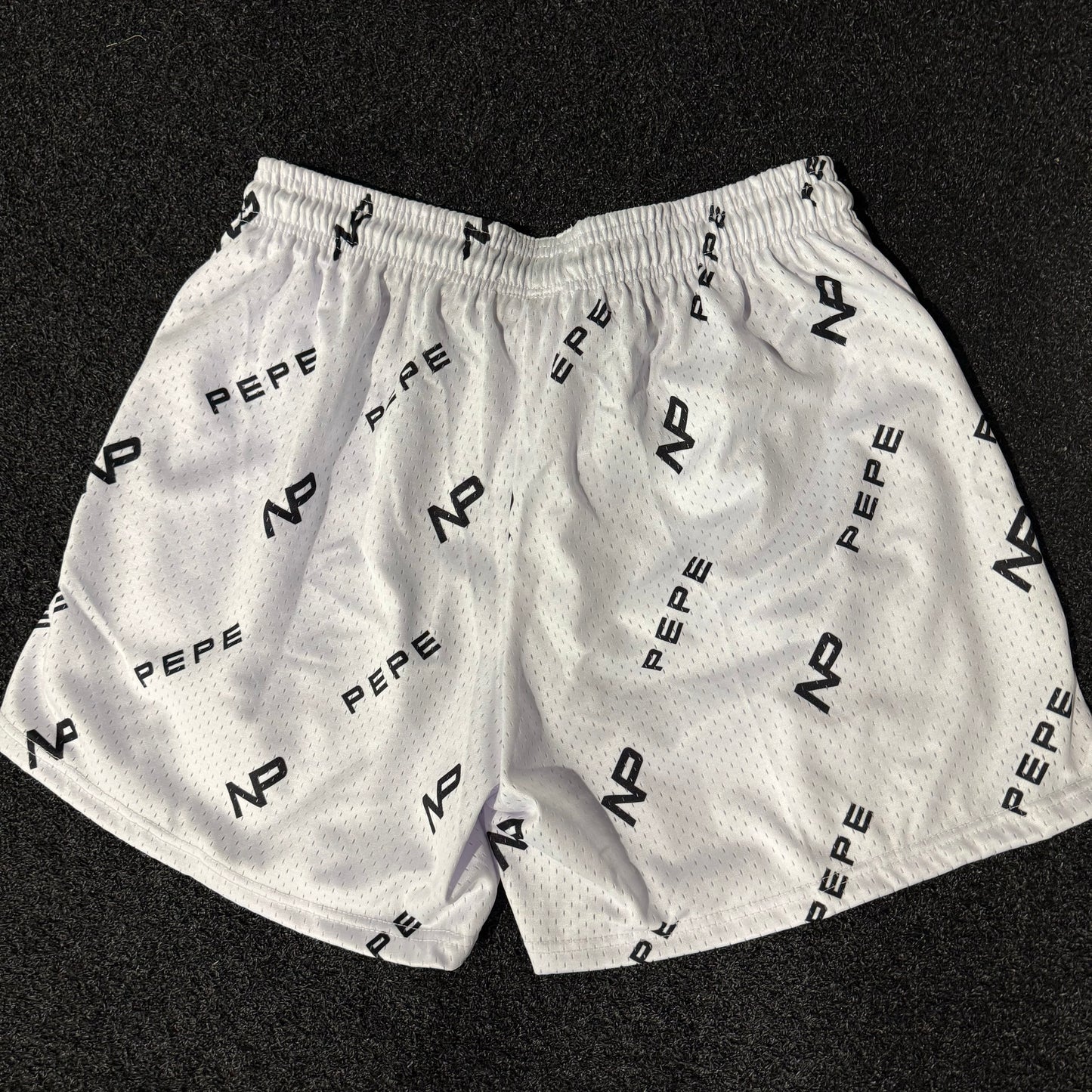 Pepe "Hands Up" Mesh Shorts - White